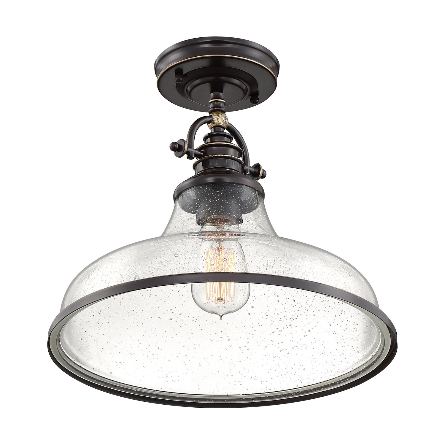 Quoizel - GRTS1714PN - One Light Semi-Flush Mount - Grant - Palladian Bronze