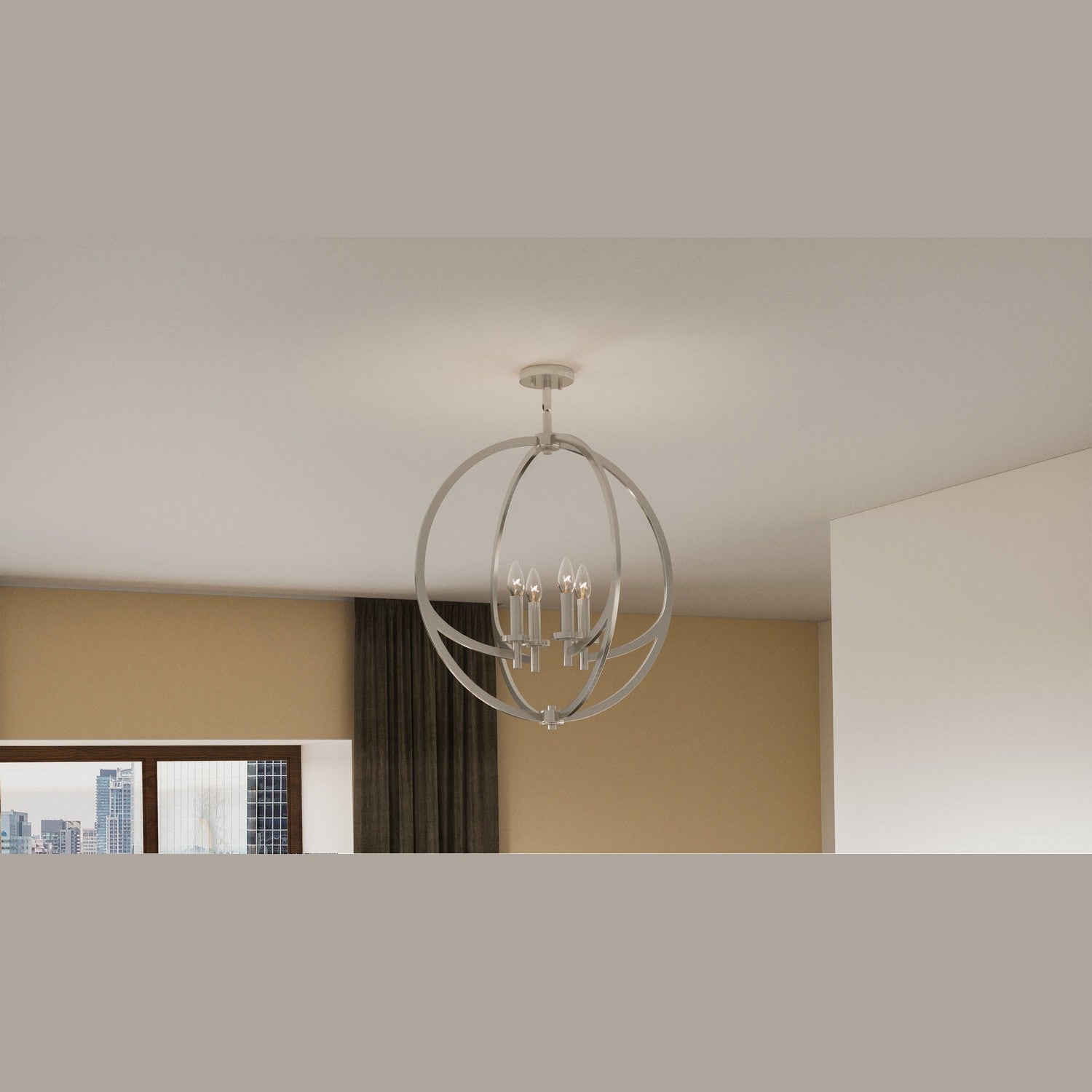 Quoizel - ON1724BN - Six Light Semi-Flush Mount - Orion - Brushed Nickel