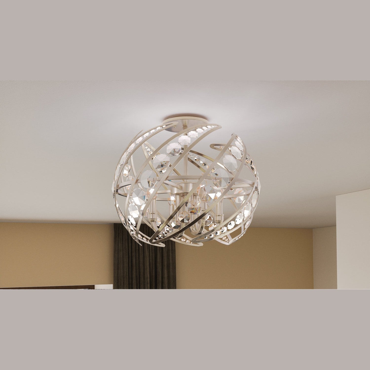 Quoizel - PCCN1718PK - Four Light Semi-Flush Mount - Crescent - Polished Nickel