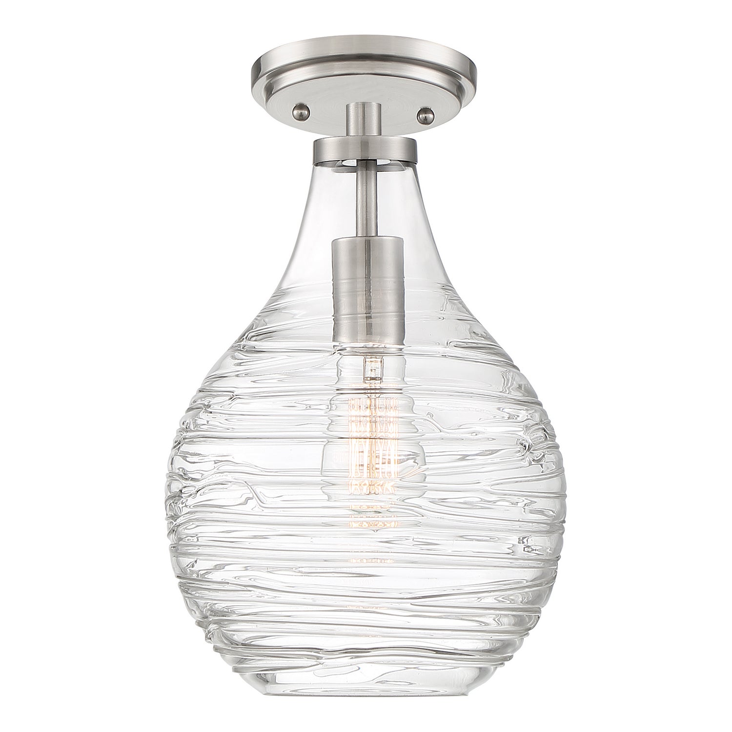 Quoizel - QSF4019BN - One Light Semi-Flush Mount - Genie - Brushed Nickel