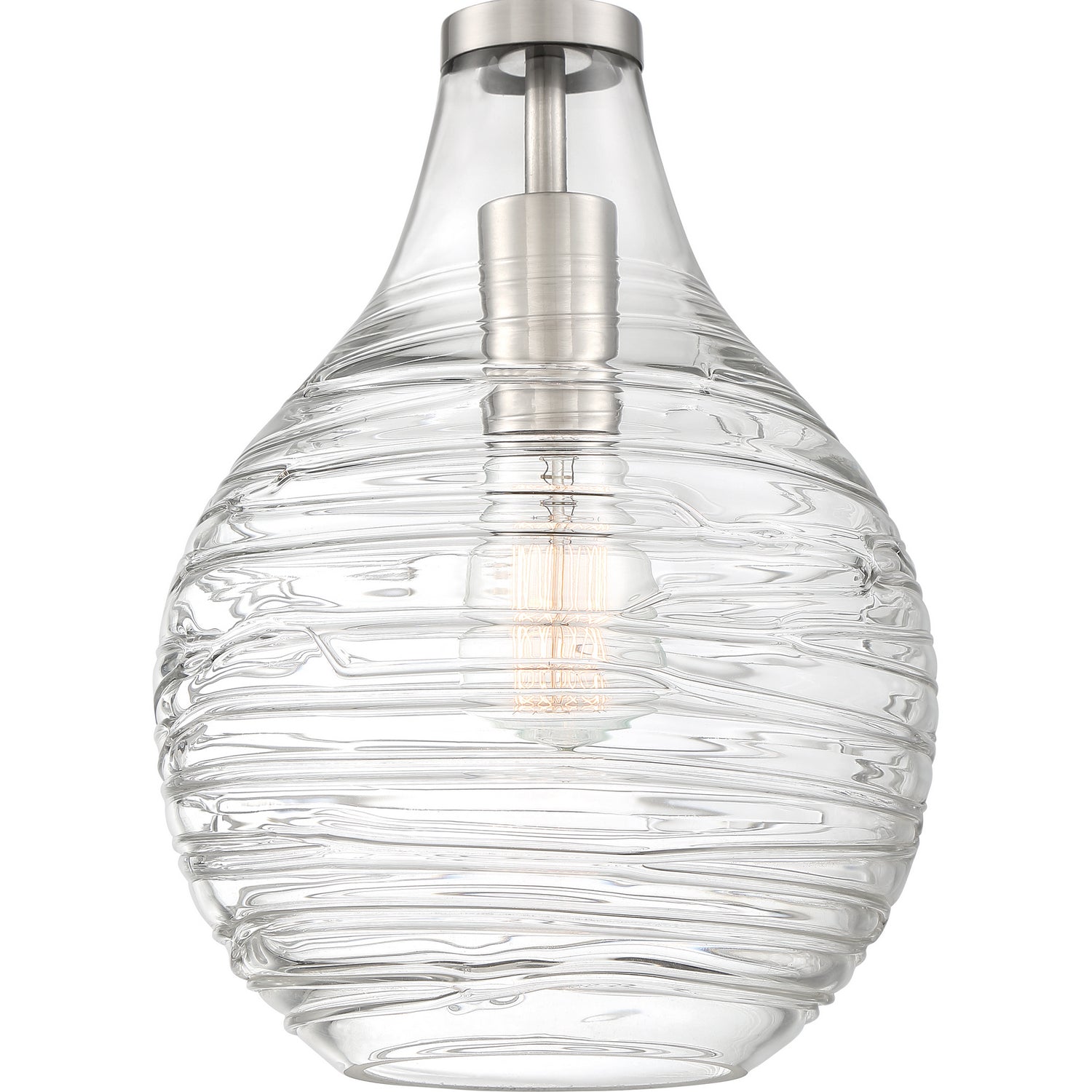 Quoizel - QSF4019BN - One Light Semi-Flush Mount - Genie - Brushed Nickel
