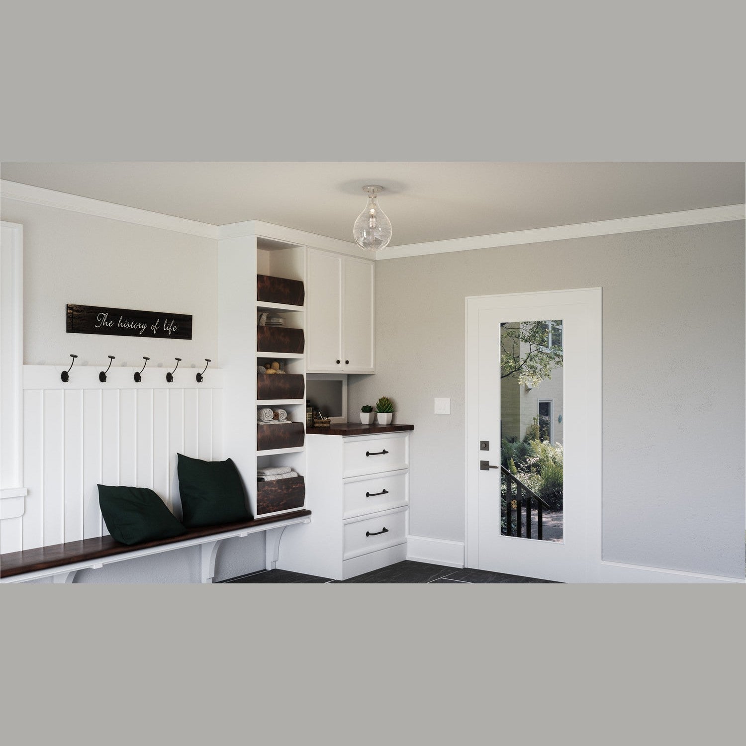 Quoizel - QSF4019BN - One Light Semi-Flush Mount - Genie - Brushed Nickel