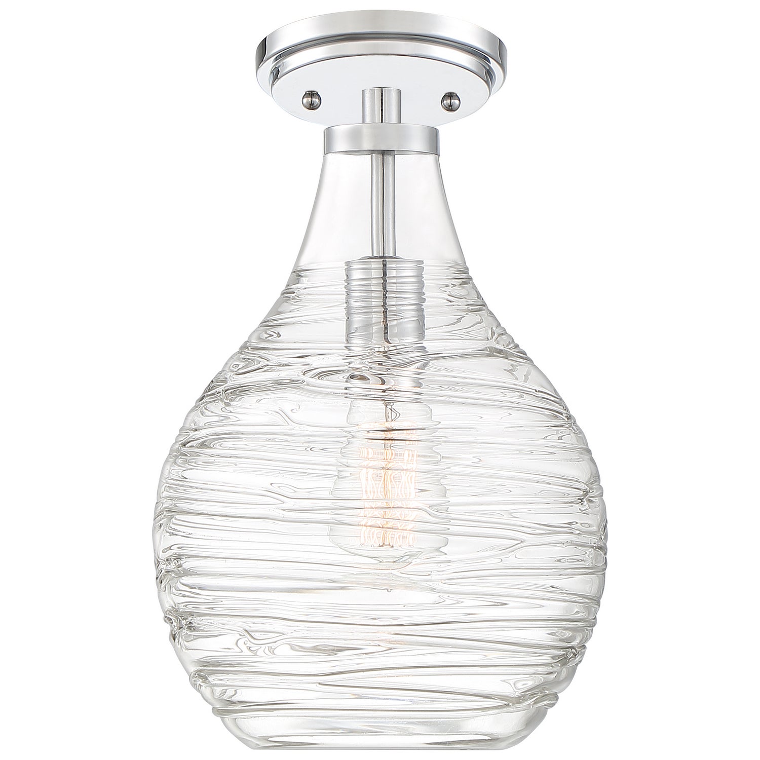 Quoizel - QSF4019C - One Light Semi-Flush Mount - Genie - Polished Chrome