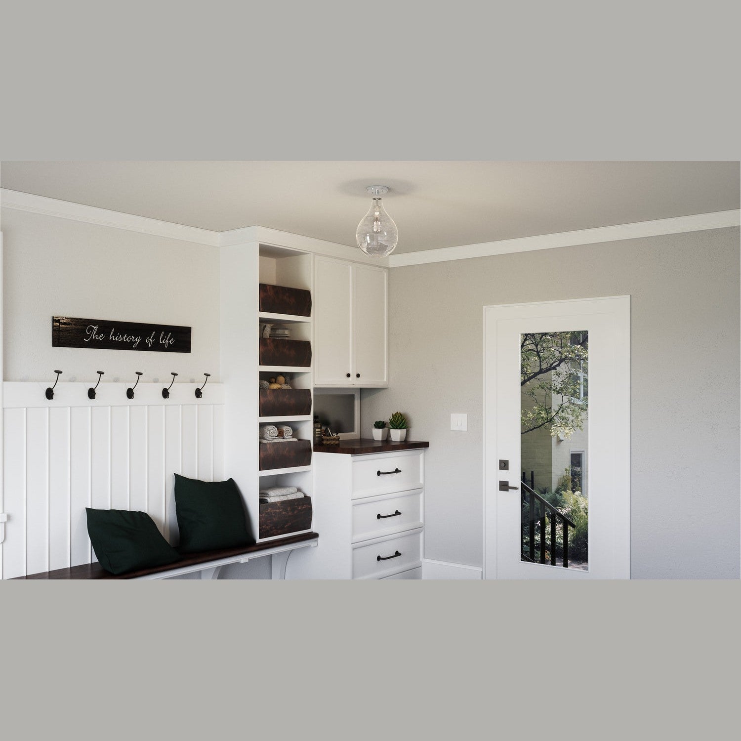 Quoizel - QSF4019C - One Light Semi-Flush Mount - Genie - Polished Chrome