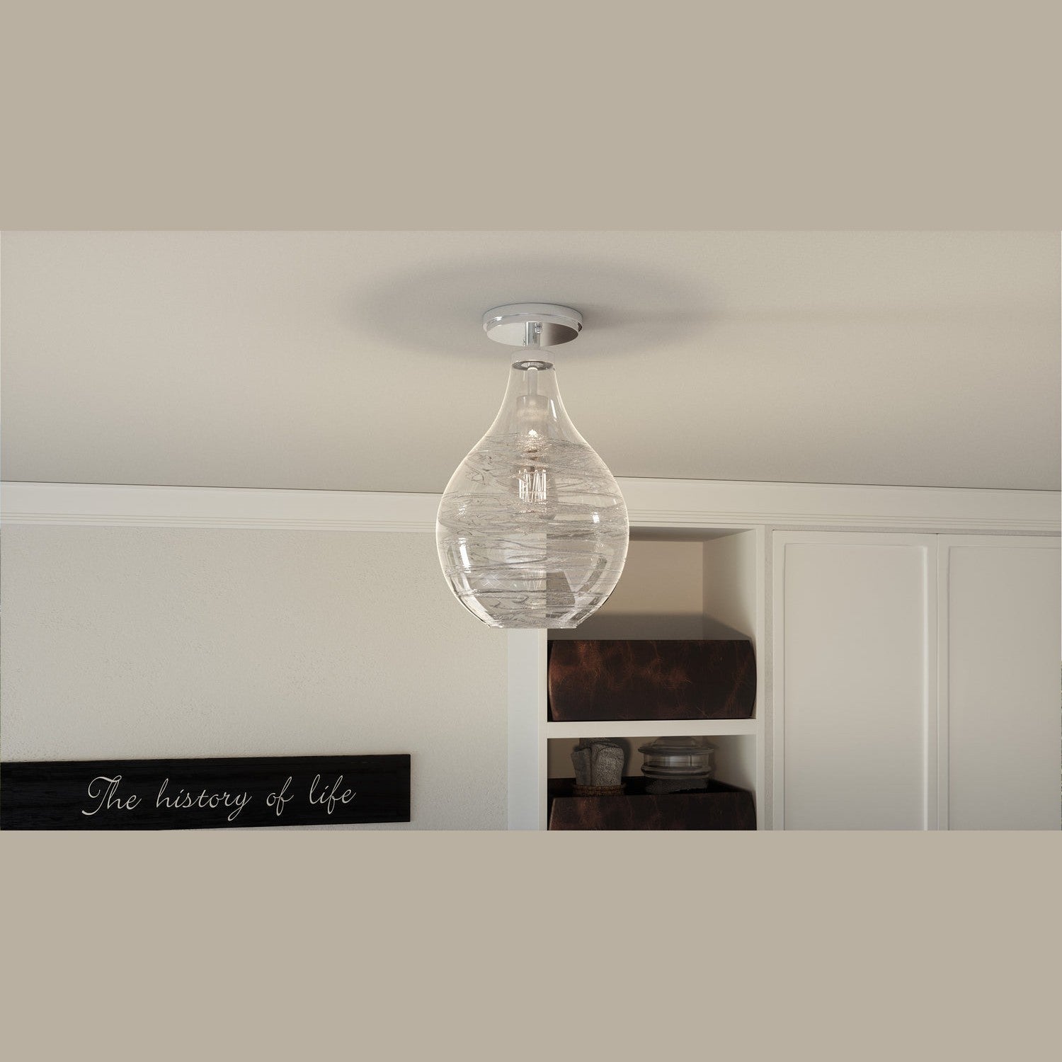 Quoizel - QSF4019C - One Light Semi-Flush Mount - Genie - Polished Chrome