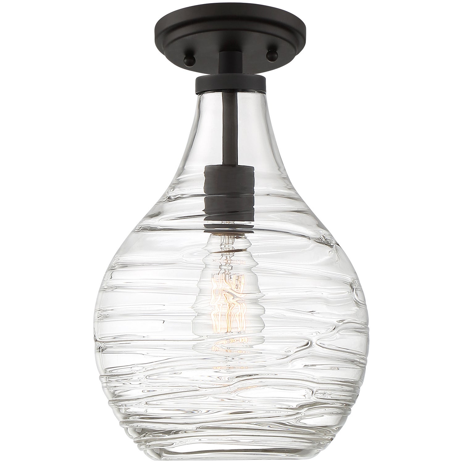 Quoizel - QSF4019OZ - One Light Semi-Flush Mount - Genie - Old Bronze
