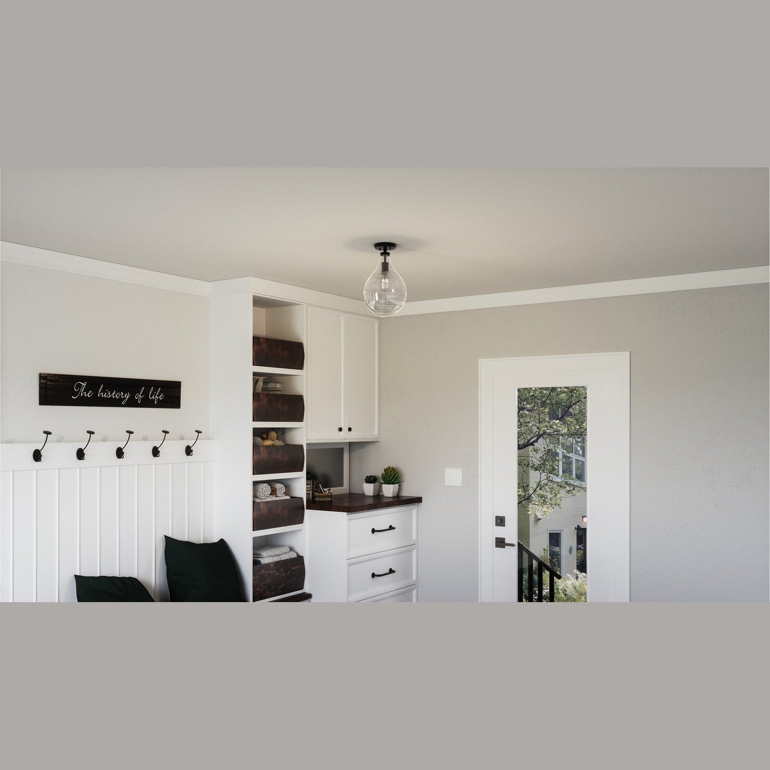 Quoizel - QSF4019OZ - One Light Semi-Flush Mount - Genie - Old Bronze