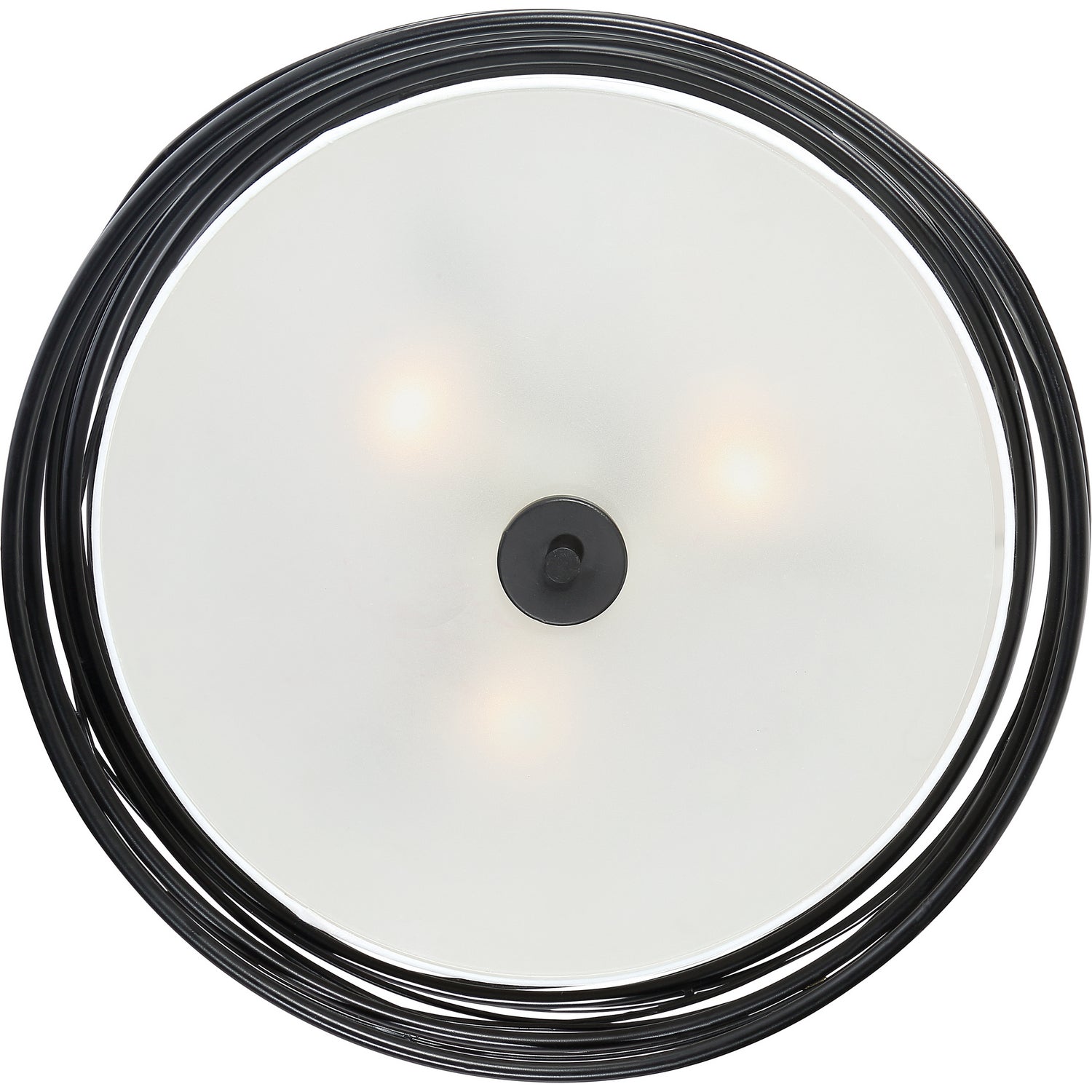 Quoizel - SPL1720K - Three Light Semi-Flush Mount - Spiral - Mystic Black