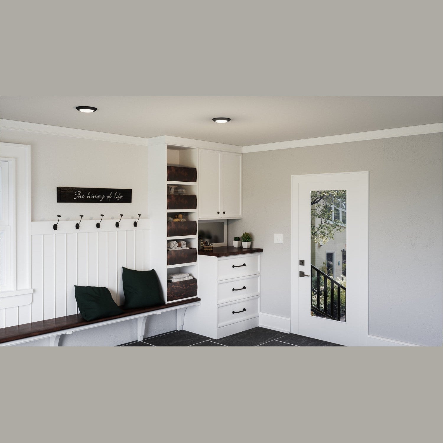 Quoizel - VRG1608EK - LED Flush Mount - Verge - Earth Black