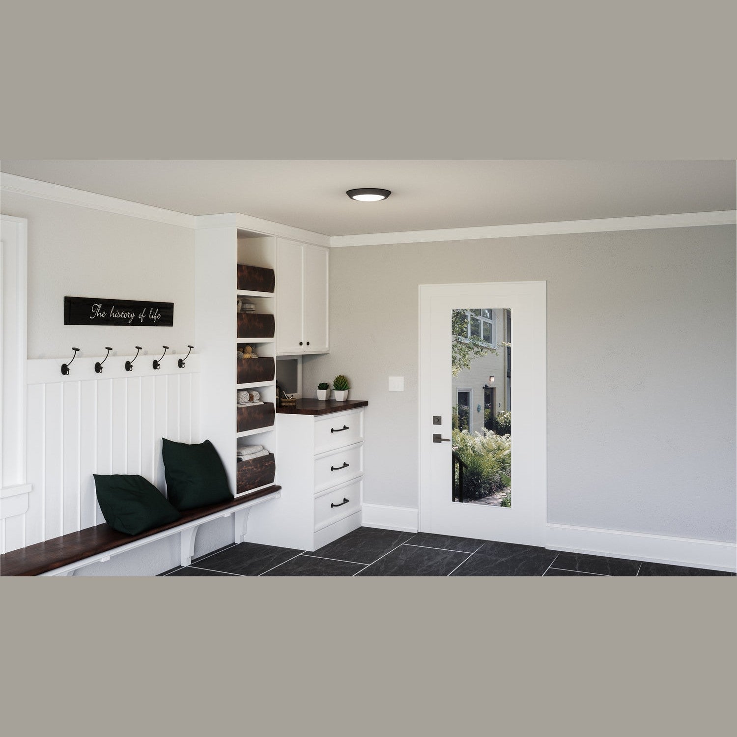 Quoizel - VRG1612EK - LED Flush Mount - Verge - Earth Black