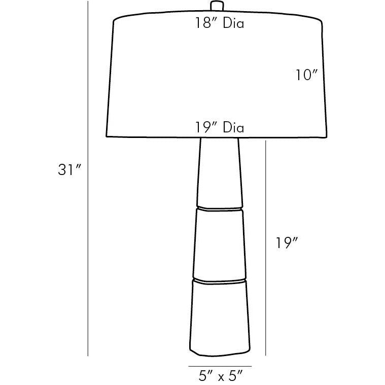 Arteriors - 49691-434 - One Light Table Lamp - Dosman - White