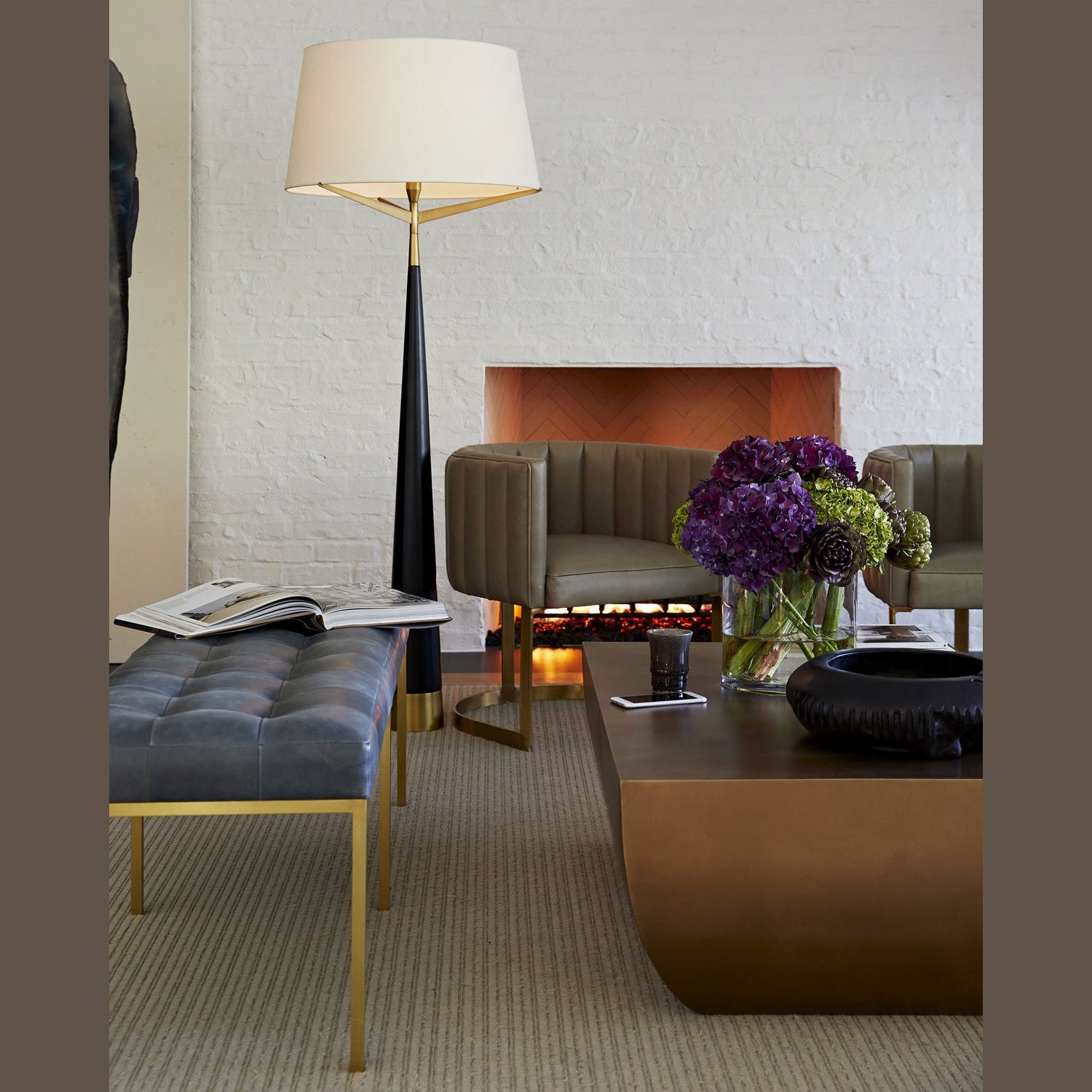 Arteriors - 79172-331 - One Light Floor Lamp - Elden - Black