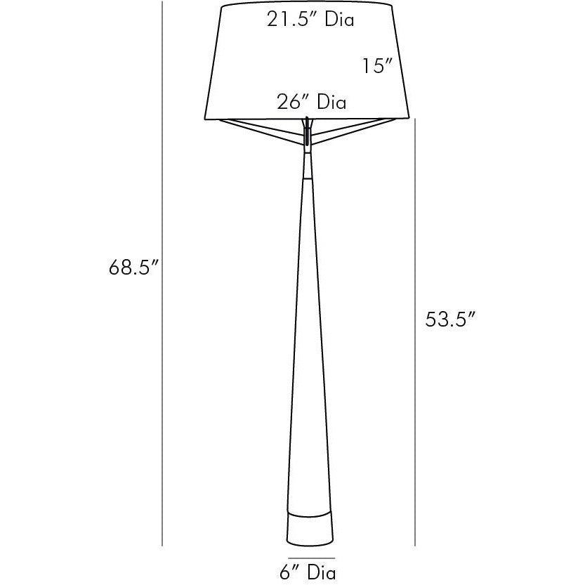 Arteriors - 79172-331 - One Light Floor Lamp - Elden - Black