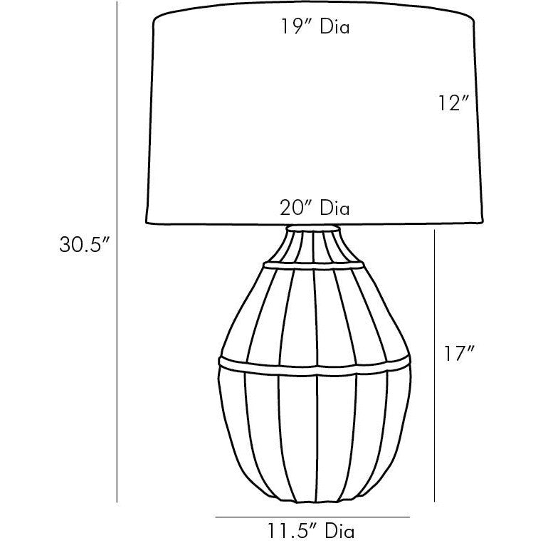Arteriors - DW11004-578 - Two Light Table Lamp - Tangier - Egg Shell