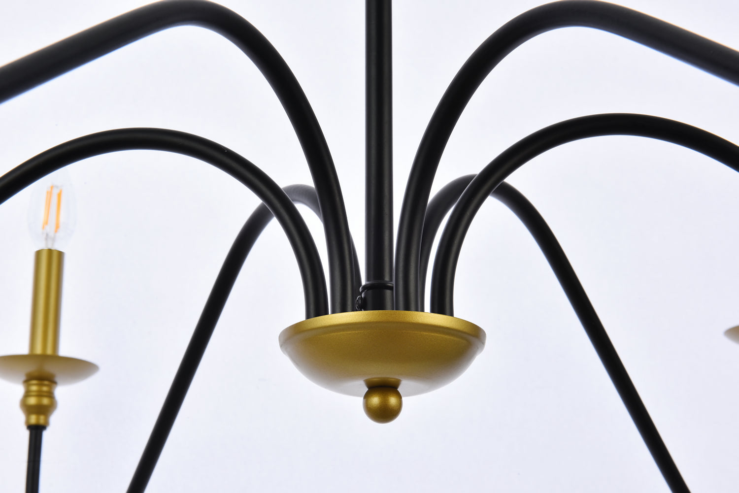 Elegant Lighting - LD5056D42BRB - Six Light Chandelier - Rohan - brass