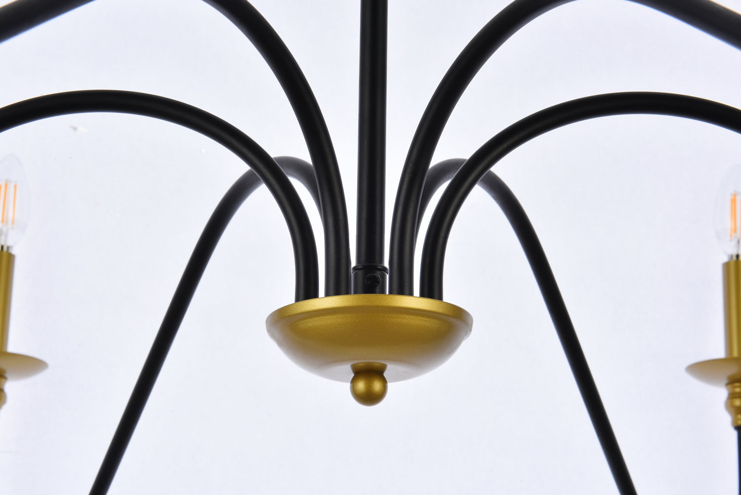 Elegant Lighting - LD5056D48BRB - Six Light Chandelier - Rohan - brass
