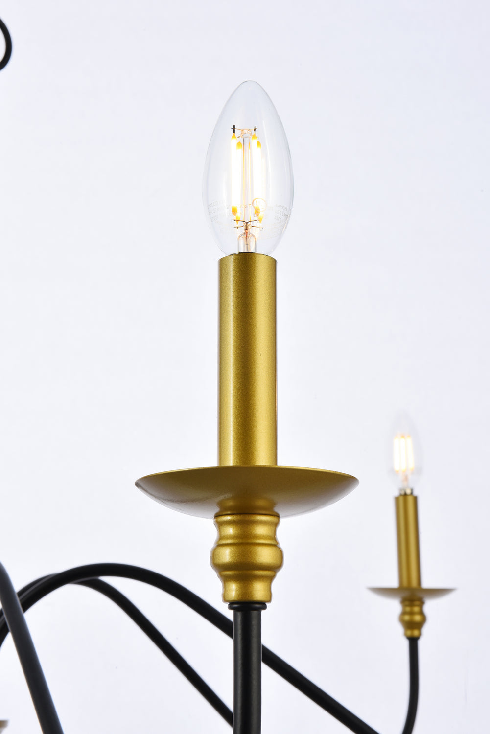 Elegant Lighting - LD5056D48BRB - Six Light Chandelier - Rohan - brass