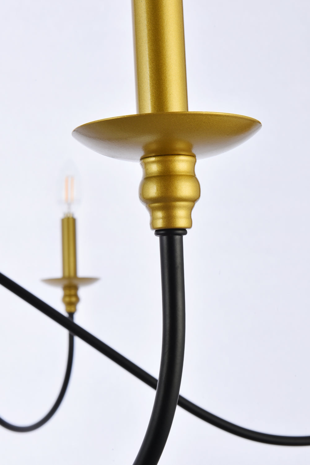 Elegant Lighting - LD5056D48BRB - Six Light Chandelier - Rohan - brass