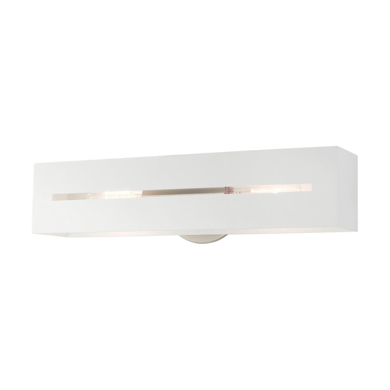 Livex Lighting - 16682-13 - Two Light Vanity - Soma - Textured White w/ Brushed Nickels