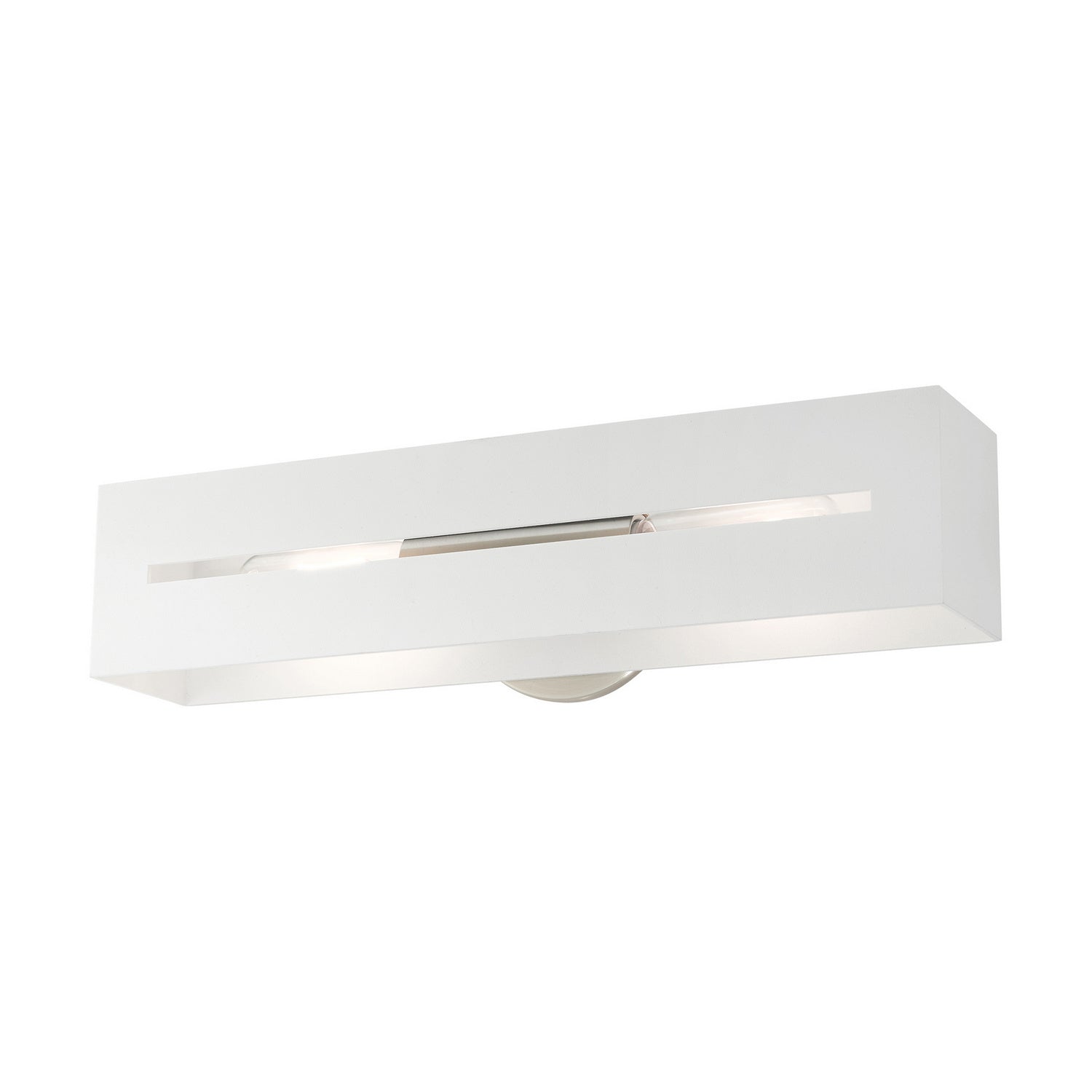 Livex Lighting - 16682-13 - Two Light Vanity - Soma - Textured White w/ Brushed Nickels