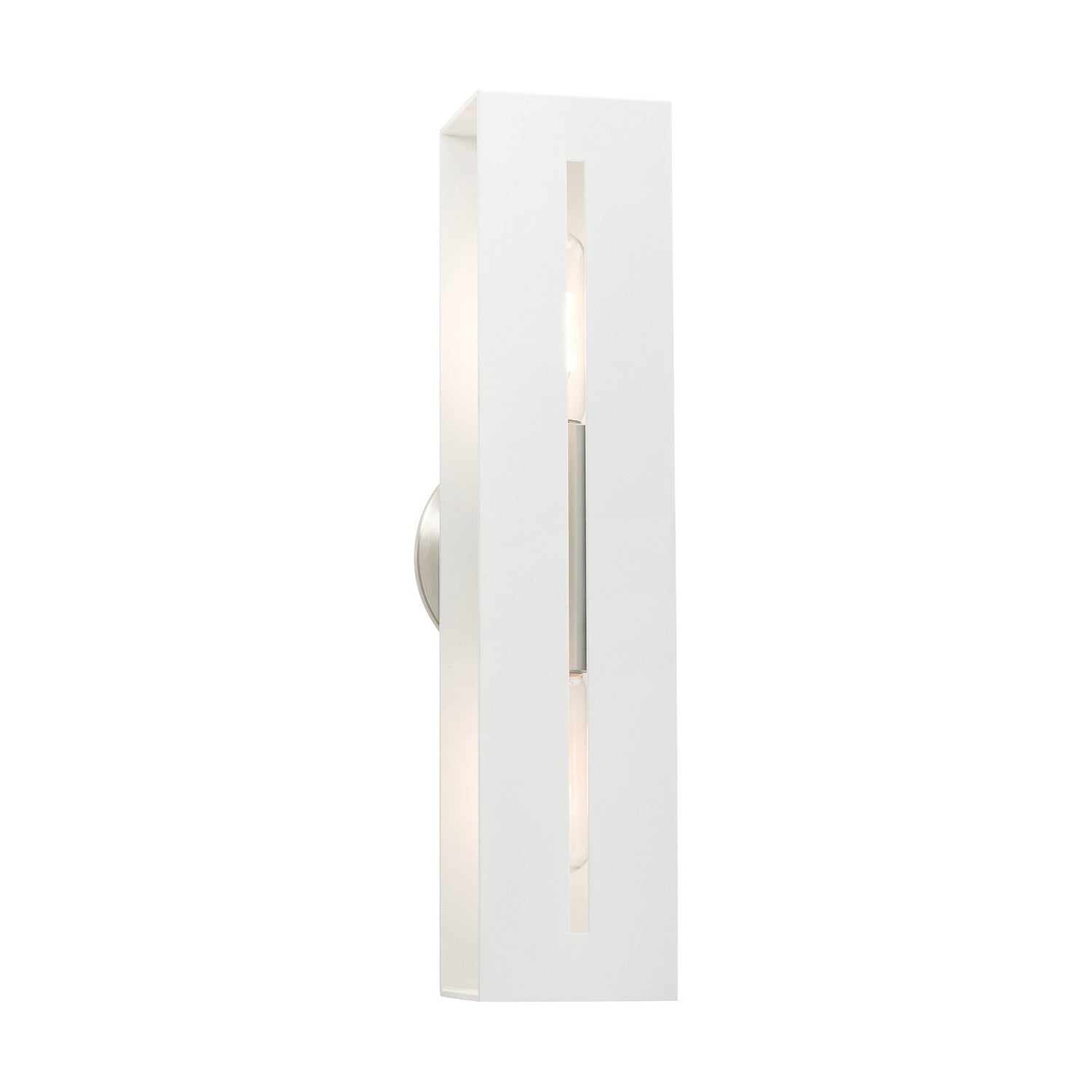 Livex Lighting - 16682-13 - Two Light Vanity - Soma - Textured White w/ Brushed Nickels