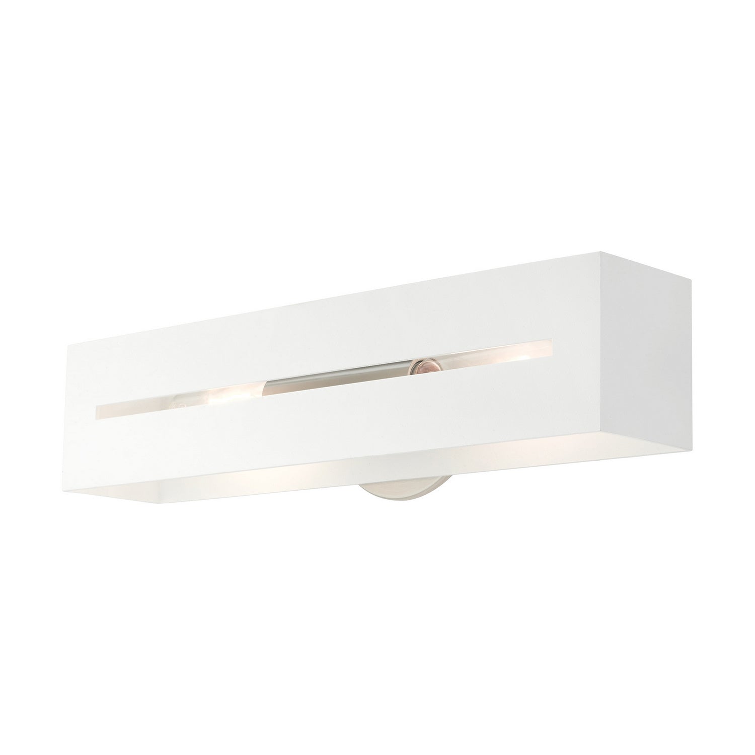 Livex Lighting - 16682-13 - Two Light Vanity - Soma - Textured White w/ Brushed Nickels