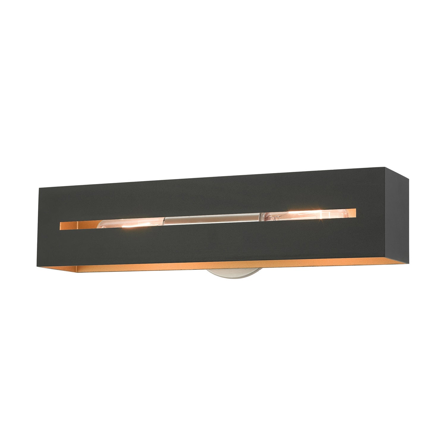 Livex Lighting - 16682-14 - Two Light Vanity - Soma - Textured Black w/ Brushed Nickels