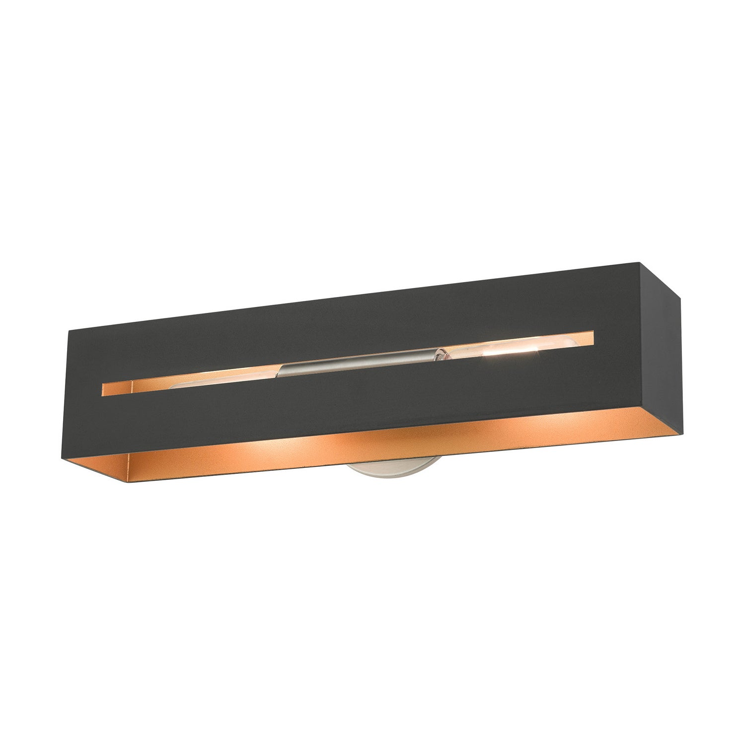 Livex Lighting - 16682-14 - Two Light Vanity - Soma - Textured Black w/ Brushed Nickels