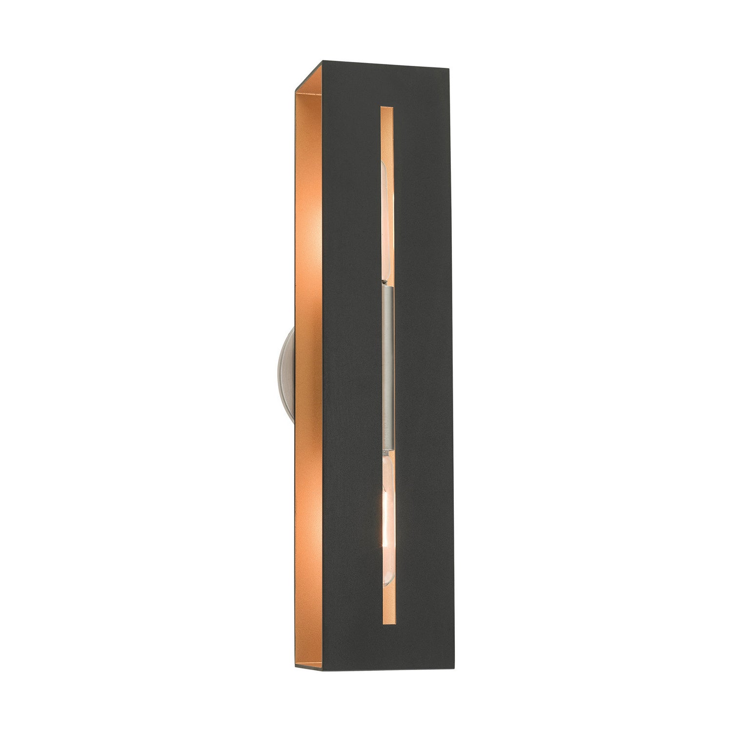 Livex Lighting - 16682-14 - Two Light Vanity - Soma - Textured Black w/ Brushed Nickels