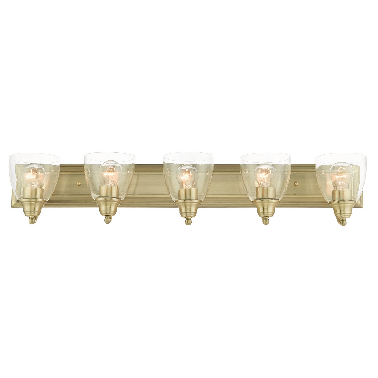 Livex Lighting - 17075-01 - Five Light Vanity - Birmingham - Antique Brass
