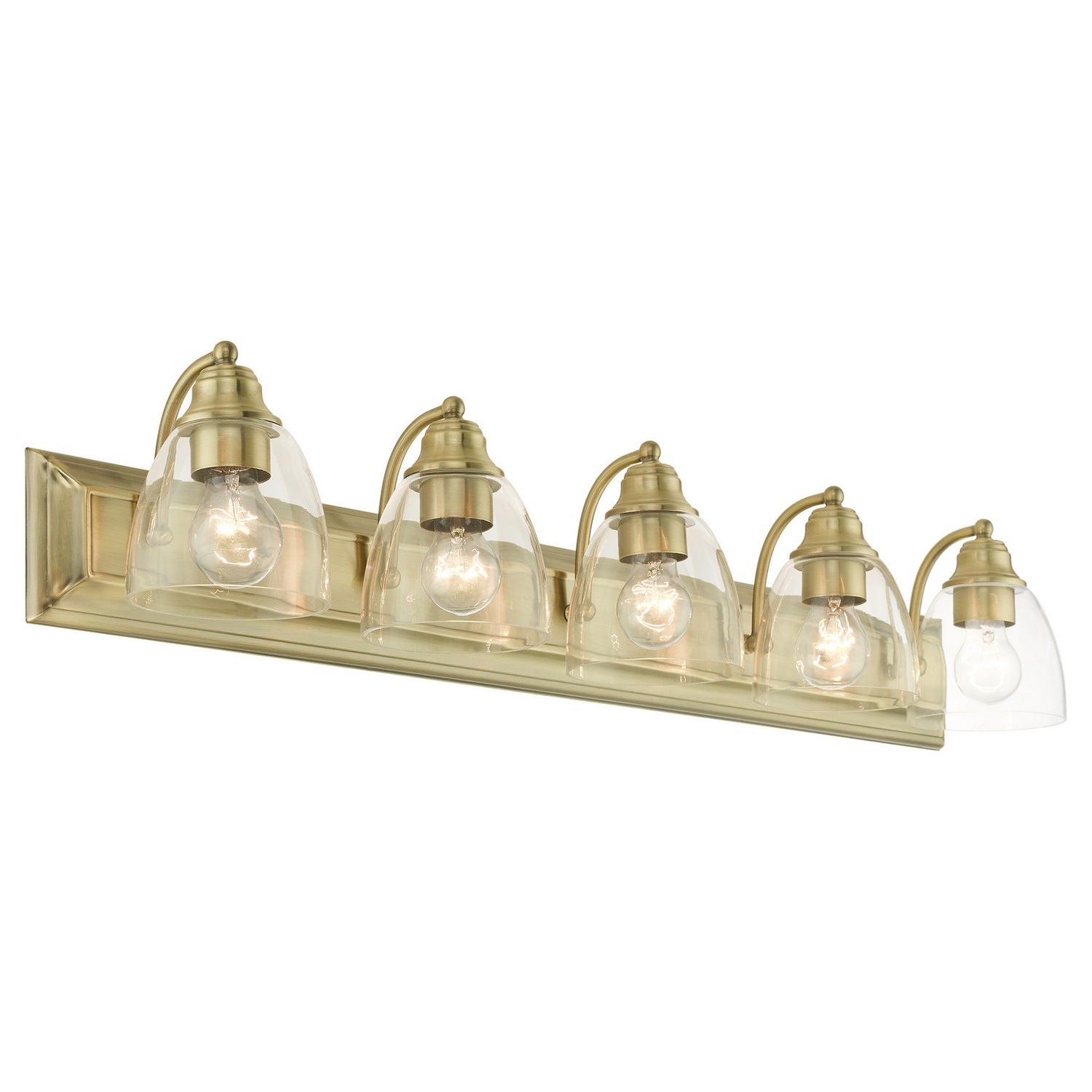 Livex Lighting - 17075-01 - Five Light Vanity - Birmingham - Antique Brass