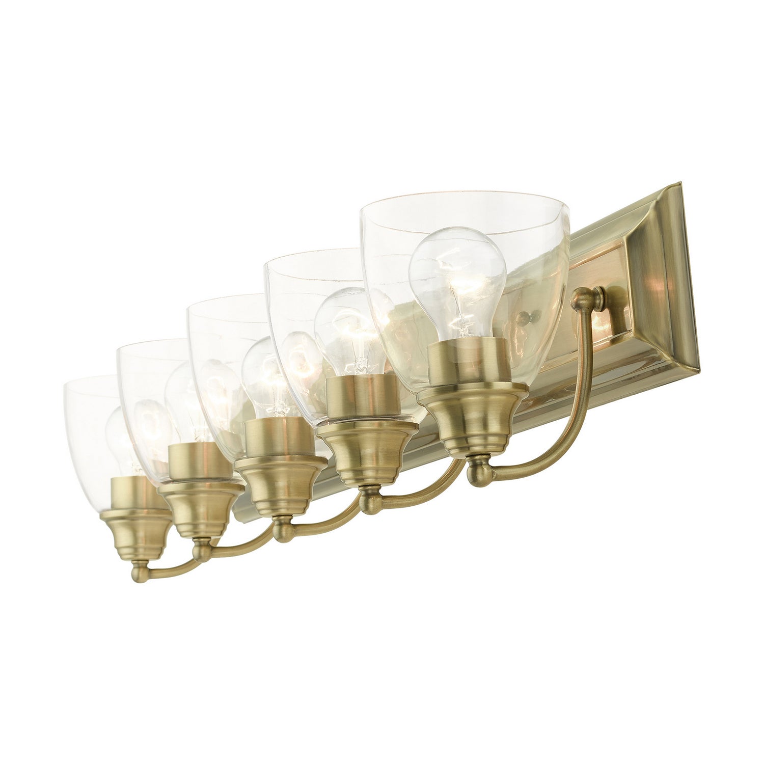 Livex Lighting - 17075-01 - Five Light Vanity - Birmingham - Antique Brass
