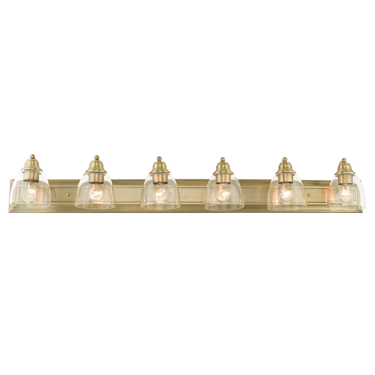 Livex Lighting - 17076-01 - Six Light Vanity - Birmingham - Antique Brass