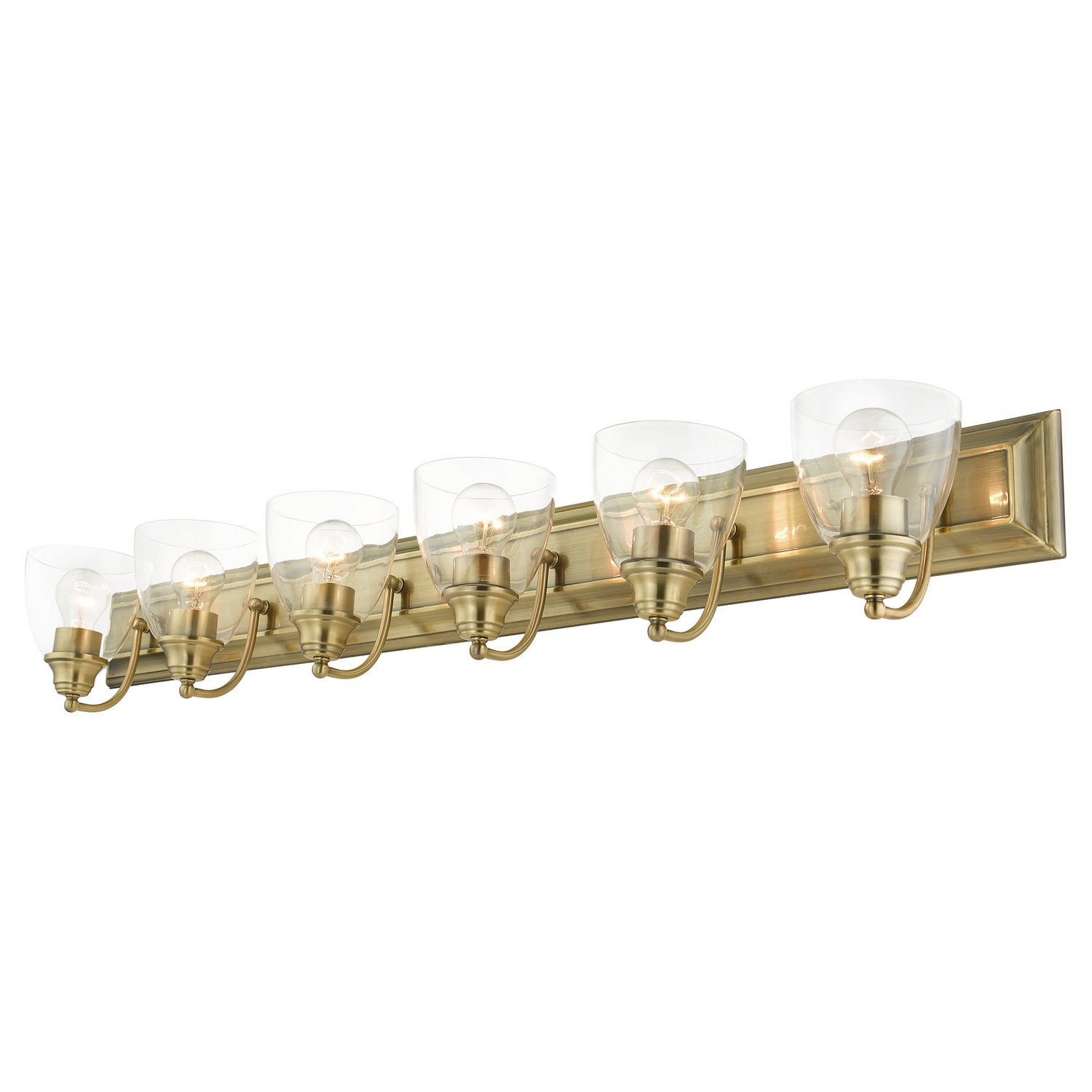 Livex Lighting - 17076-01 - Six Light Vanity - Birmingham - Antique Brass