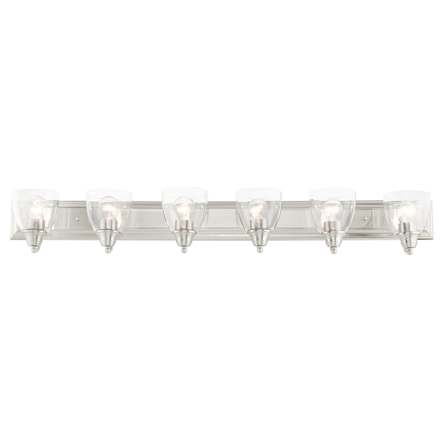 Livex Lighting - 17076-91 - Six Light Vanity - Birmingham - Brushed Nickel