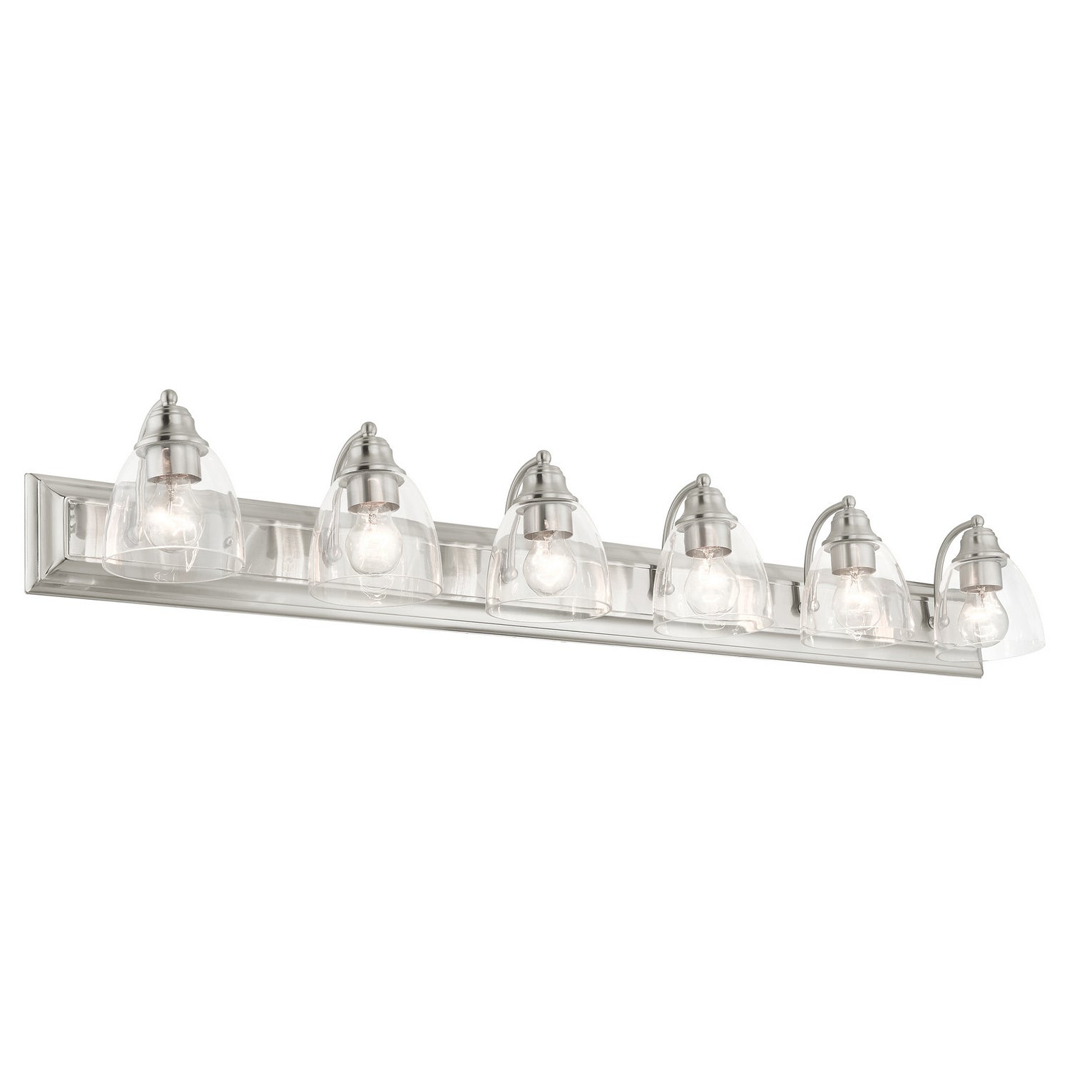 Livex Lighting - 17076-91 - Six Light Vanity - Birmingham - Brushed Nickel