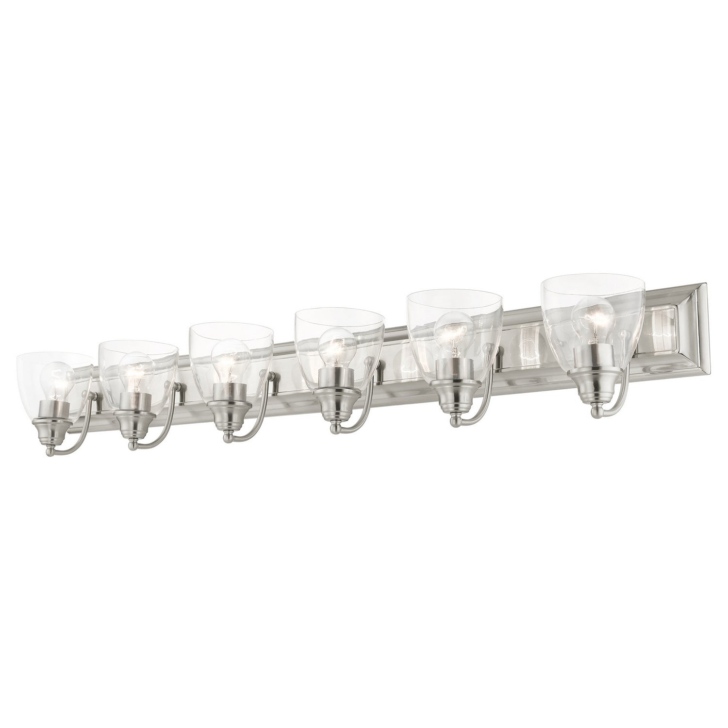 Livex Lighting - 17076-91 - Six Light Vanity - Birmingham - Brushed Nickel