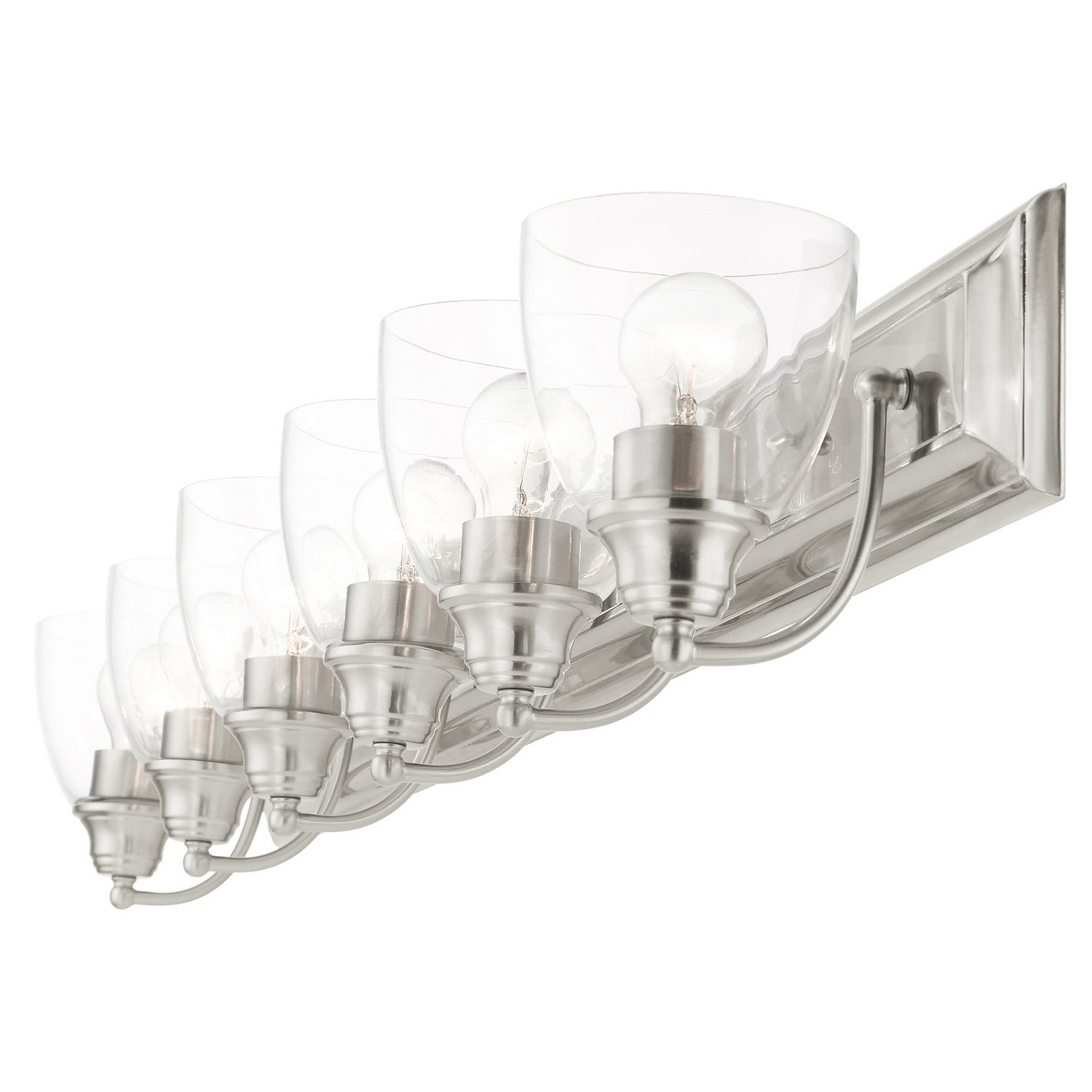 Livex Lighting - 17076-91 - Six Light Vanity - Birmingham - Brushed Nickel