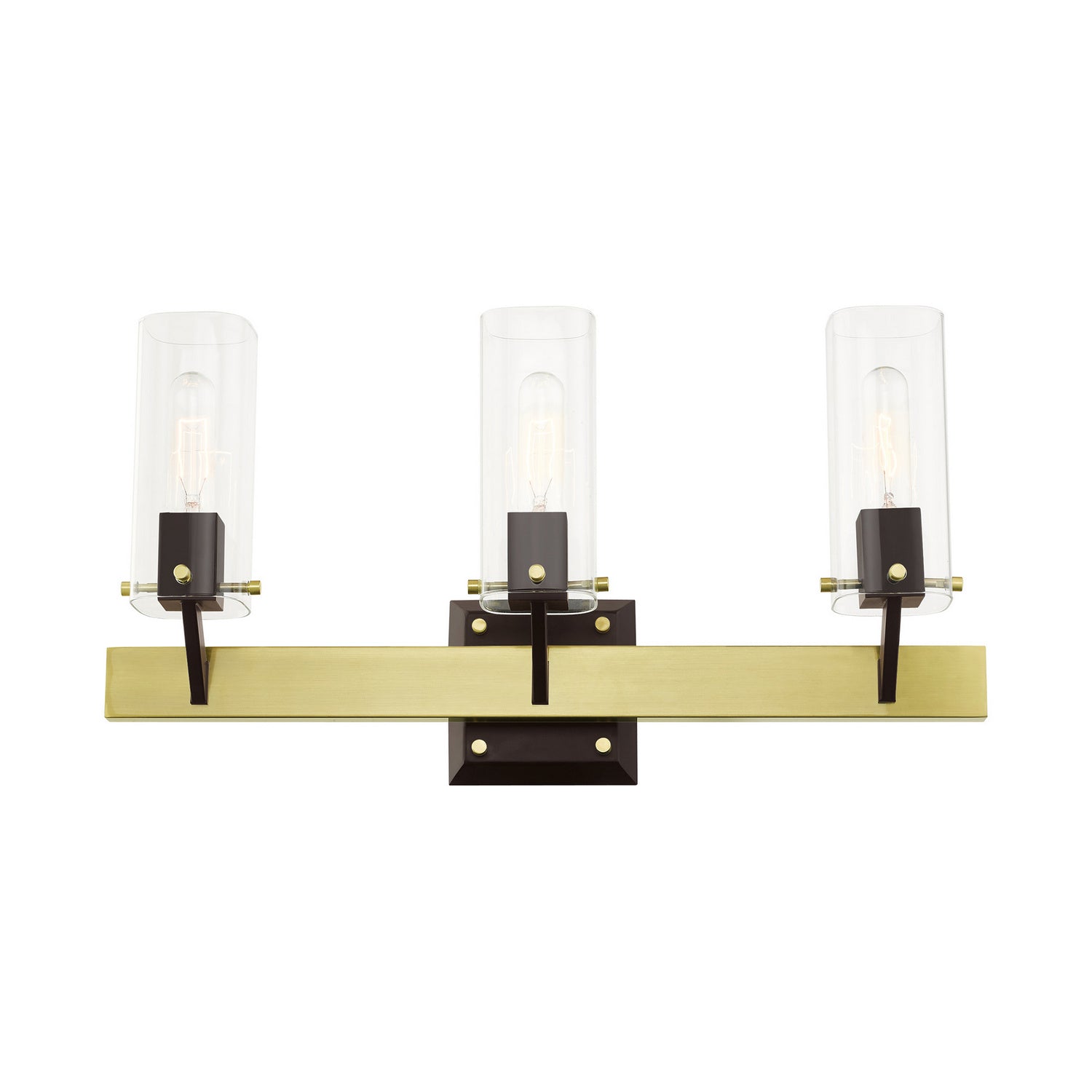 Livex Lighting - 17823-12 - Three Light Vanity - Beckett - Satin Brass & Bronze