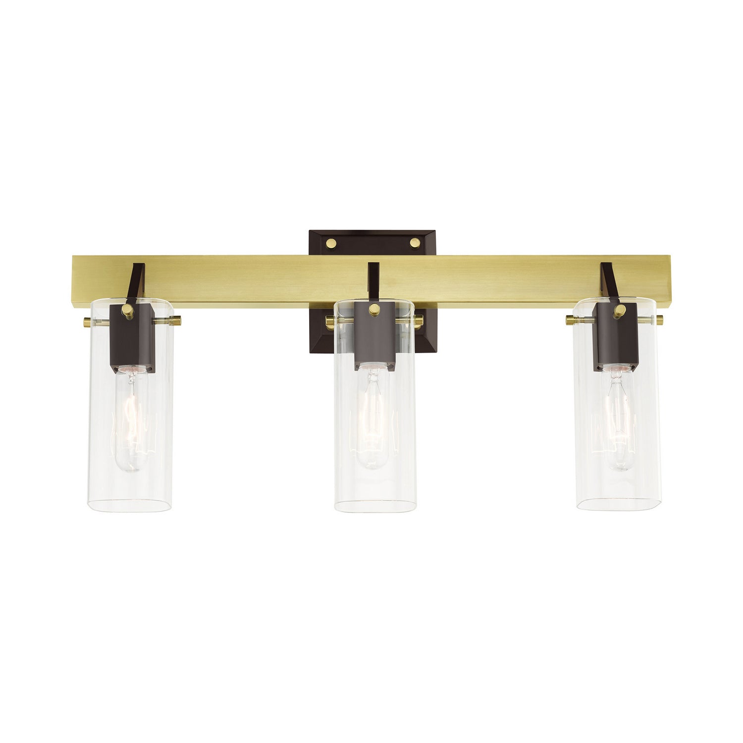 Livex Lighting - 17823-12 - Three Light Vanity - Beckett - Satin Brass & Bronze