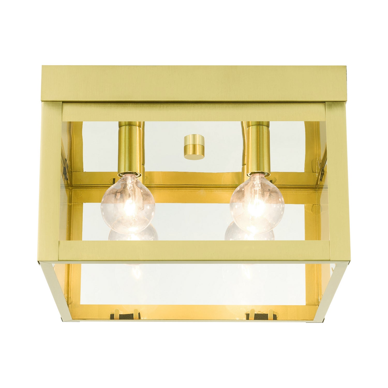 Livex Lighting - 20589-12 - Four Light Flush Mount - Nyack - Satin Brass