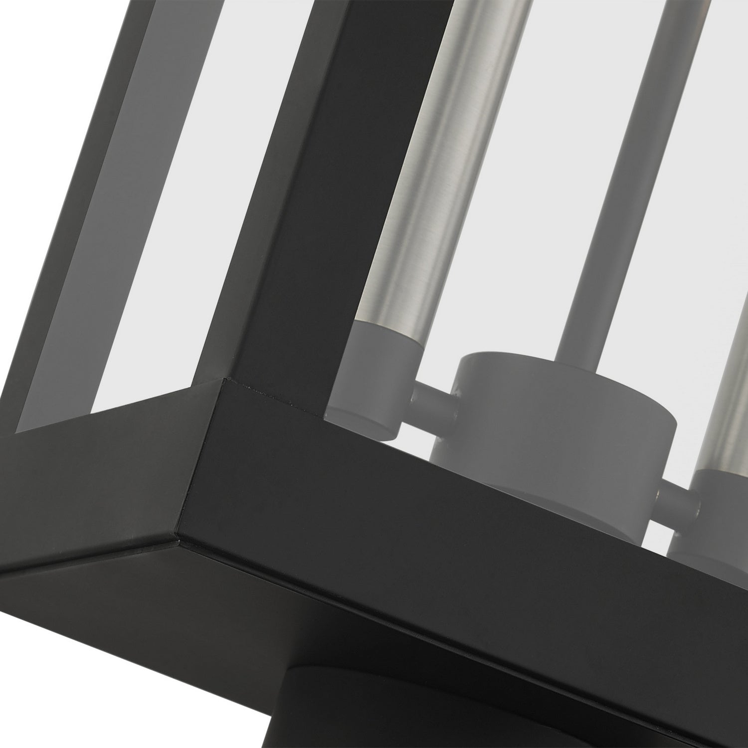 Livex Lighting - 21236-04 - Two Light Outdoor Post Top Lantern - York - Black w/ Brushed Nickels