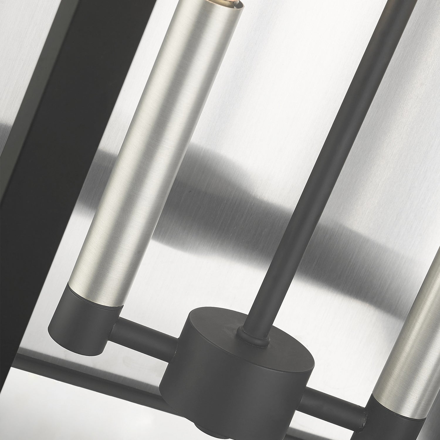 Livex Lighting - 21238-04 - Two Light Outdoor Wall Lantern - York - Black w/ Brushed Nickels w/ Brushed Nickel Stainless Steel