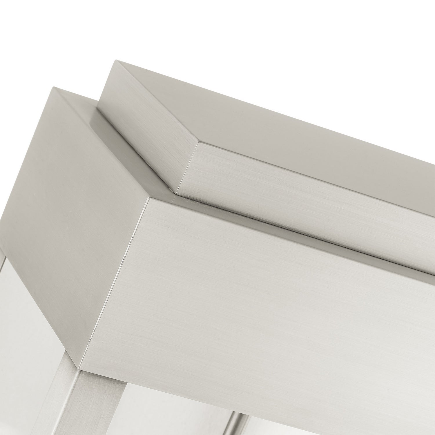 Livex Lighting - 21238-91 - Two Light Outdoor Wall Lantern - York - Brushed Nickel w/ Brushed Nickel Stainless Steel