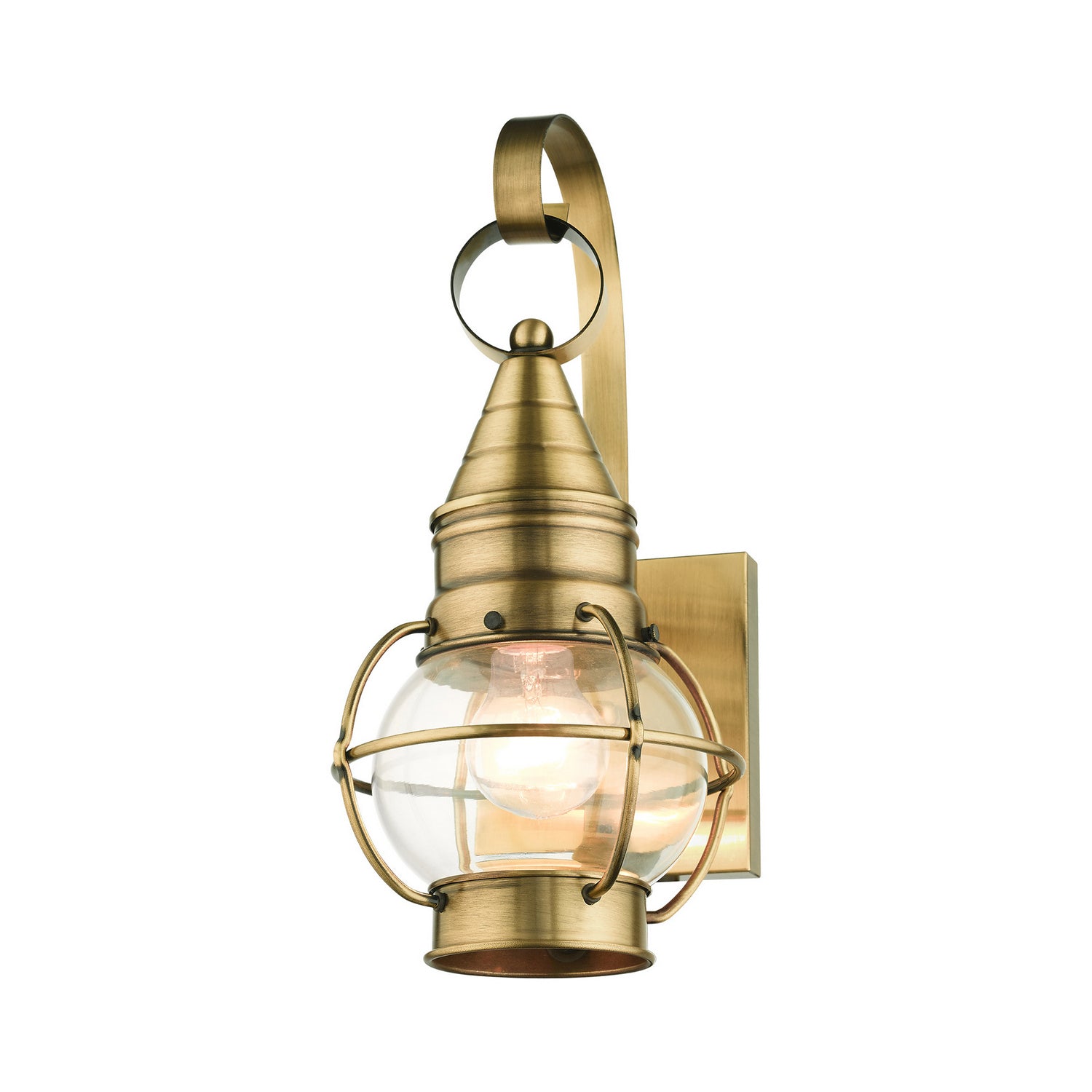 Livex Lighting - 26900-01 - One Light Outdoor Wall Lantern - Newburyport - Antique Brass