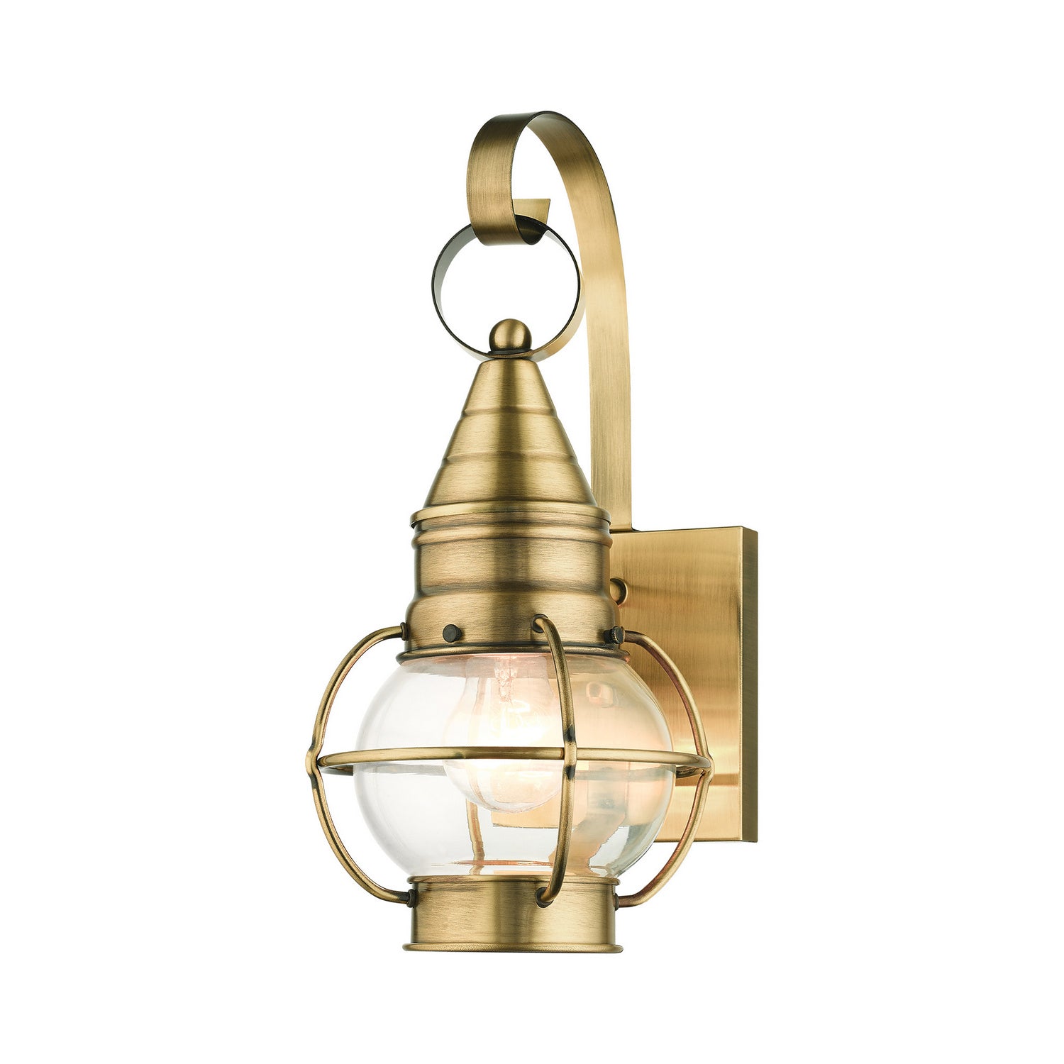 Livex Lighting - 26900-01 - One Light Outdoor Wall Lantern - Newburyport - Antique Brass
