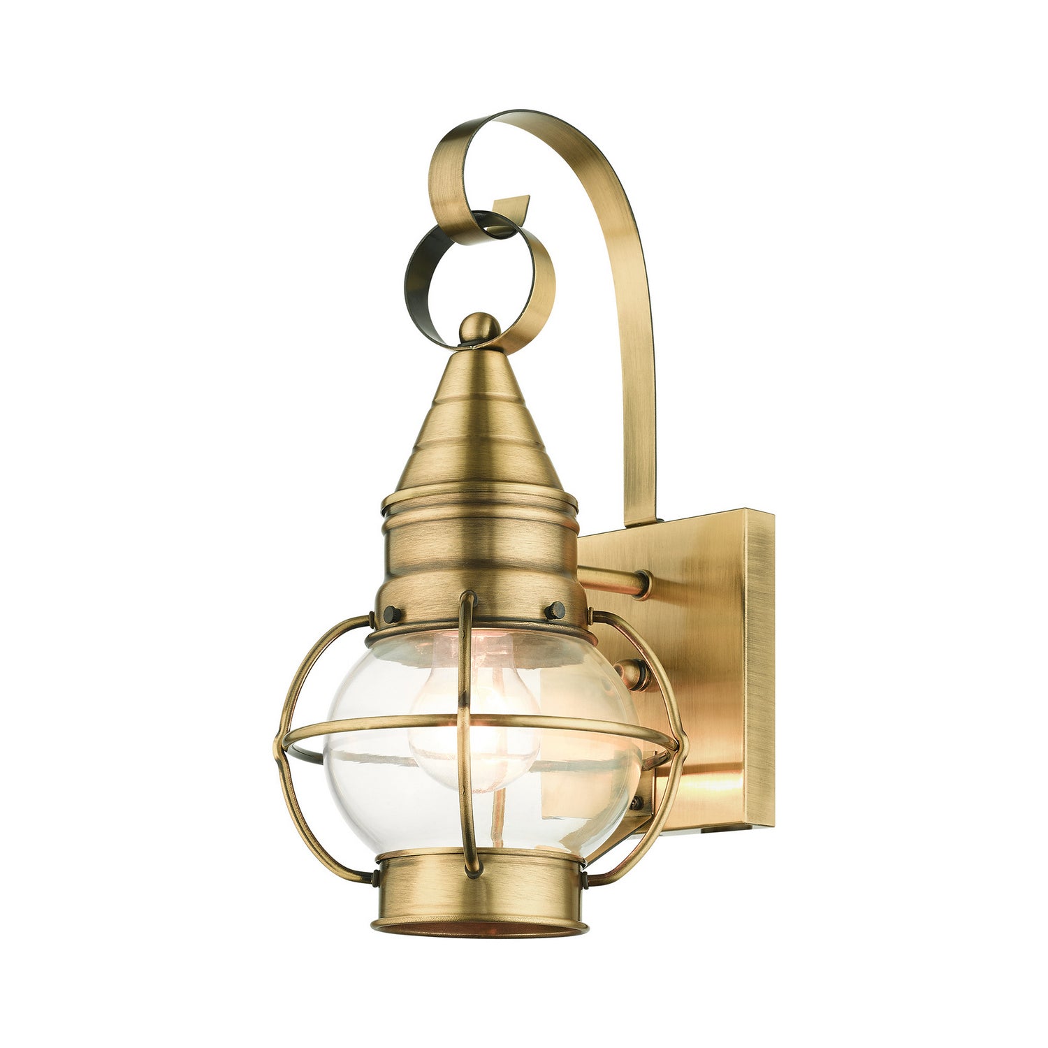 Livex Lighting - 26900-01 - One Light Outdoor Wall Lantern - Newburyport - Antique Brass