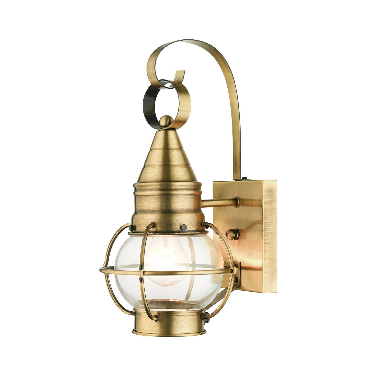 Livex Lighting - 26900-01 - One Light Outdoor Wall Lantern - Newburyport - Antique Brass