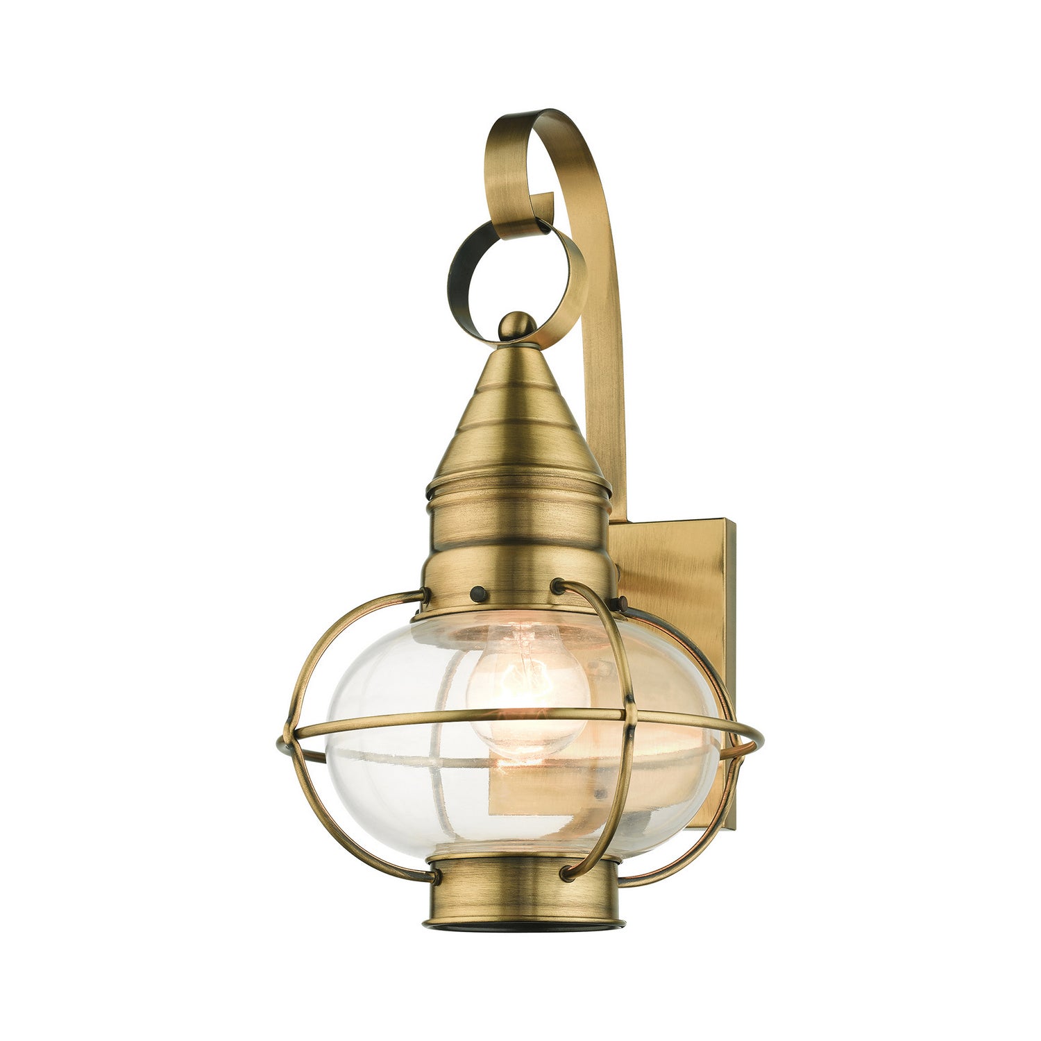 Livex Lighting - 26901-01 - One Light Outdoor Wall Lantern - Newburyport - Antique Brass