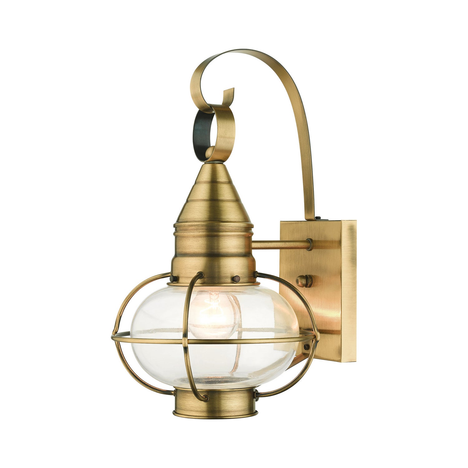Livex Lighting - 26901-01 - One Light Outdoor Wall Lantern - Newburyport - Antique Brass
